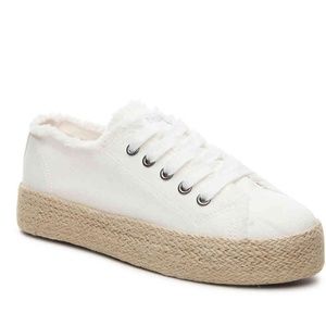 white espadrille sneakers